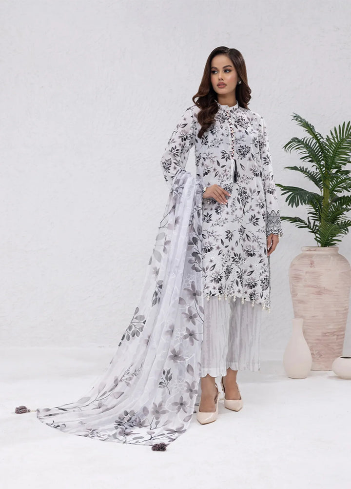 Salitex Embroidered Lawn Suits Unstitched 3 Piece SUNS7PCK002UT - Summer Collection