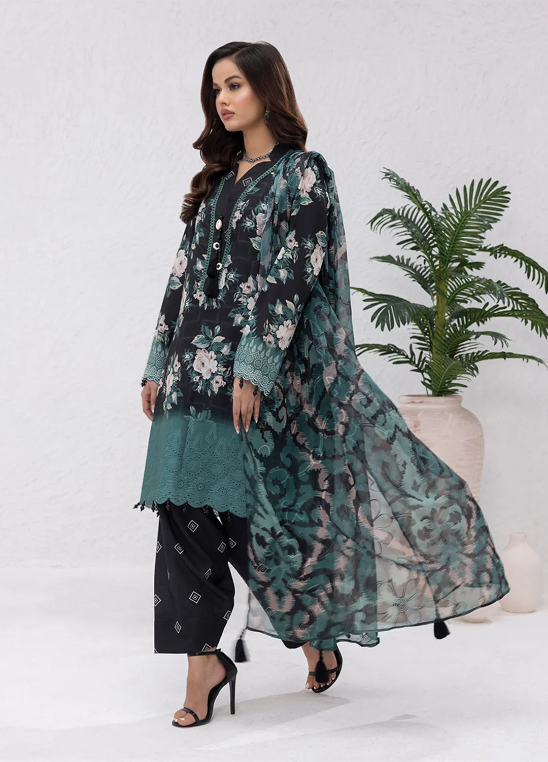 Salitex Embroidered Lawn Suits Unstitched 3 Piece SUNS7PCK004UT - Summer Collection