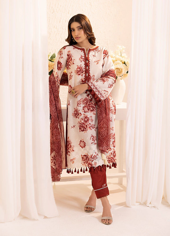 Salitex Embroidered Silk Lawn Suits Unstitched 3 Piece SUNS7PCK012UT - Summer Collection
