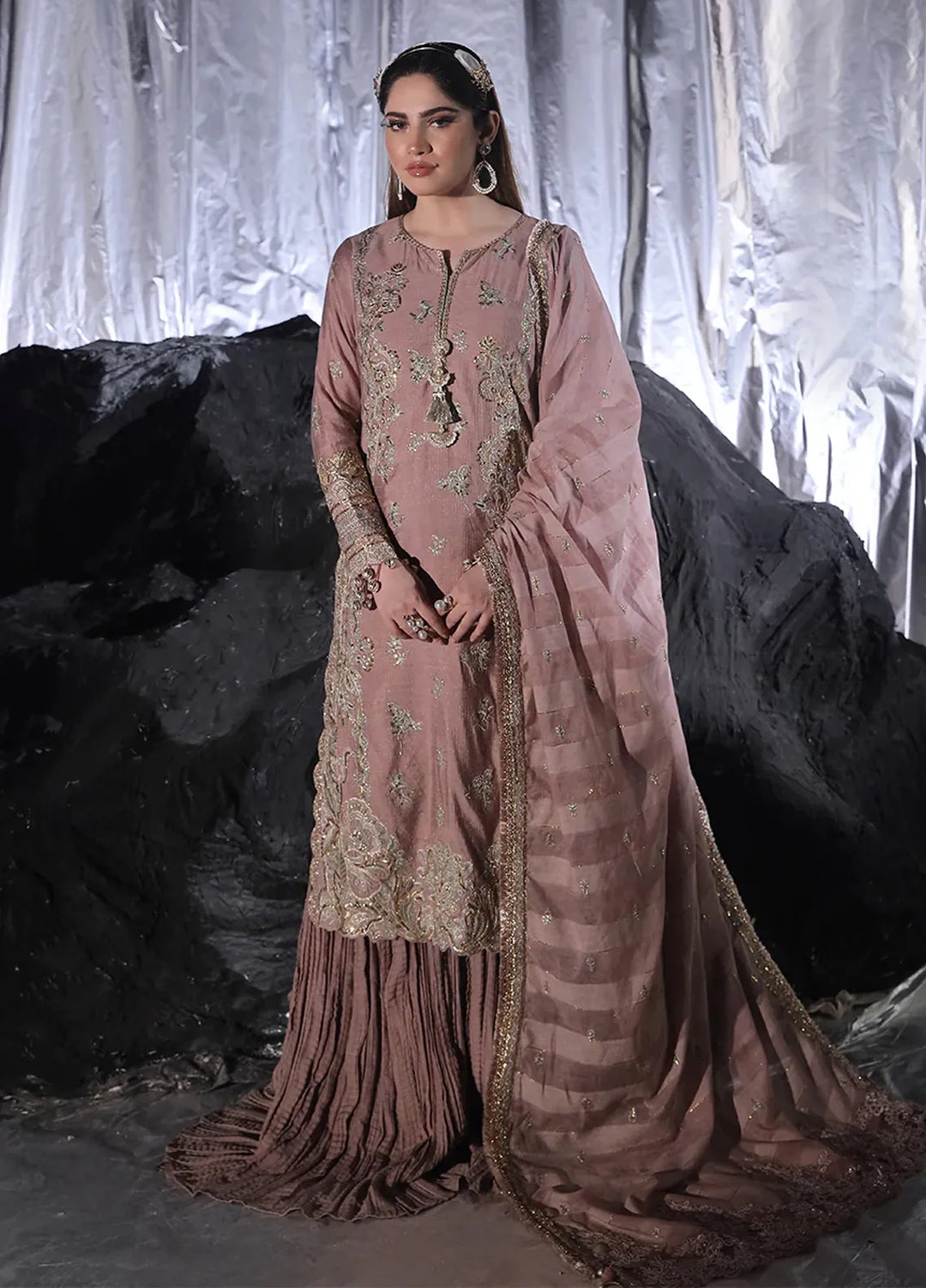 Salitex Embroidered Yarn Dyed Suits Unstitched 3 Piece WUS3LS24RO005UT - Festive Collection