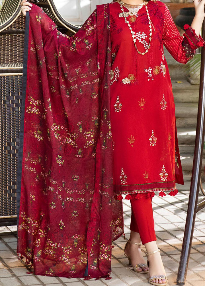 Salitex Embroidered Lawn Suits Unstitched 3 Piece ST21E 00720B - Summer Collection