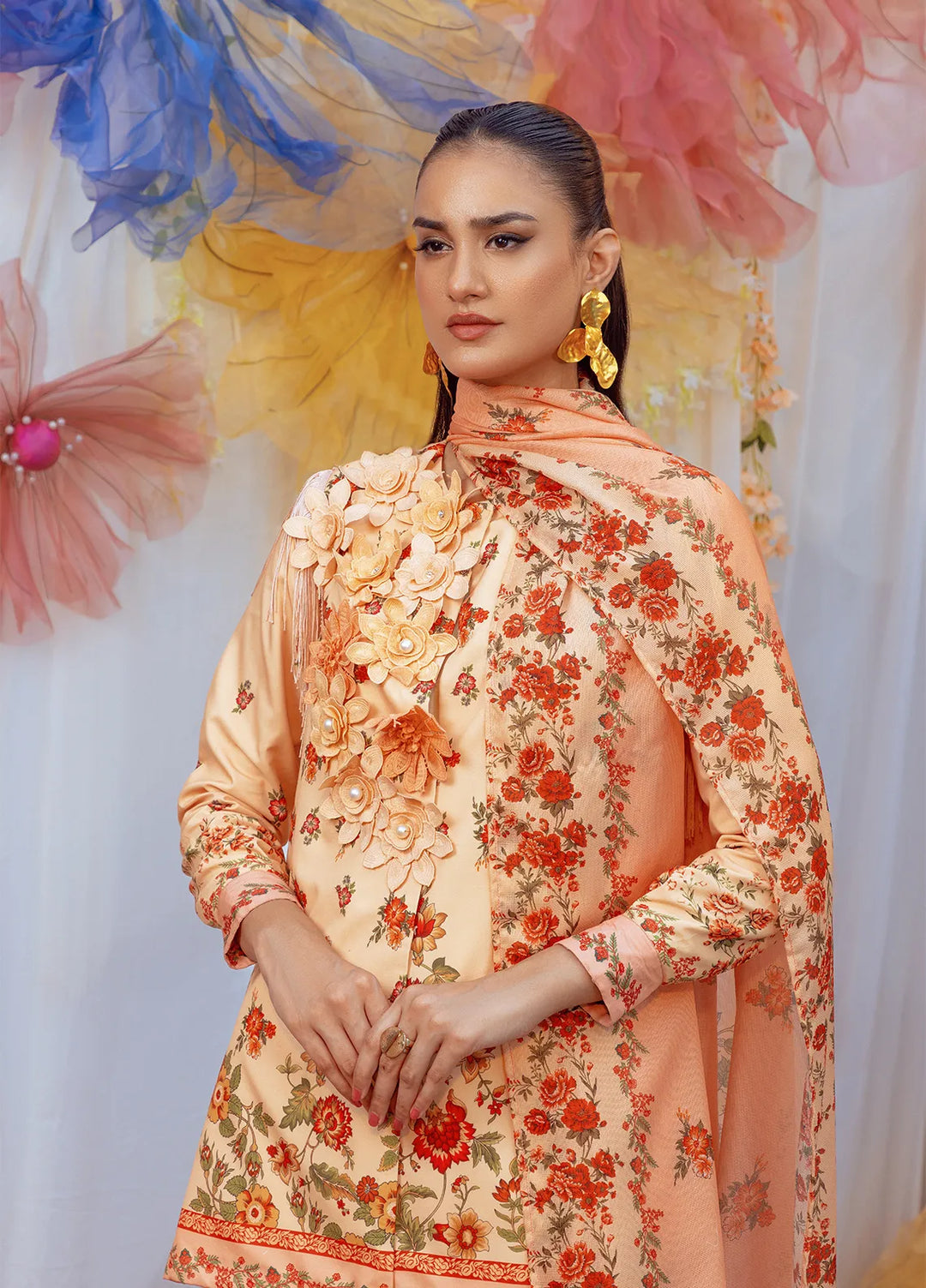 Salitex Printed Lawn Suits Unstitched 3 Piece SUNS24ASI002UT - Summer Collection