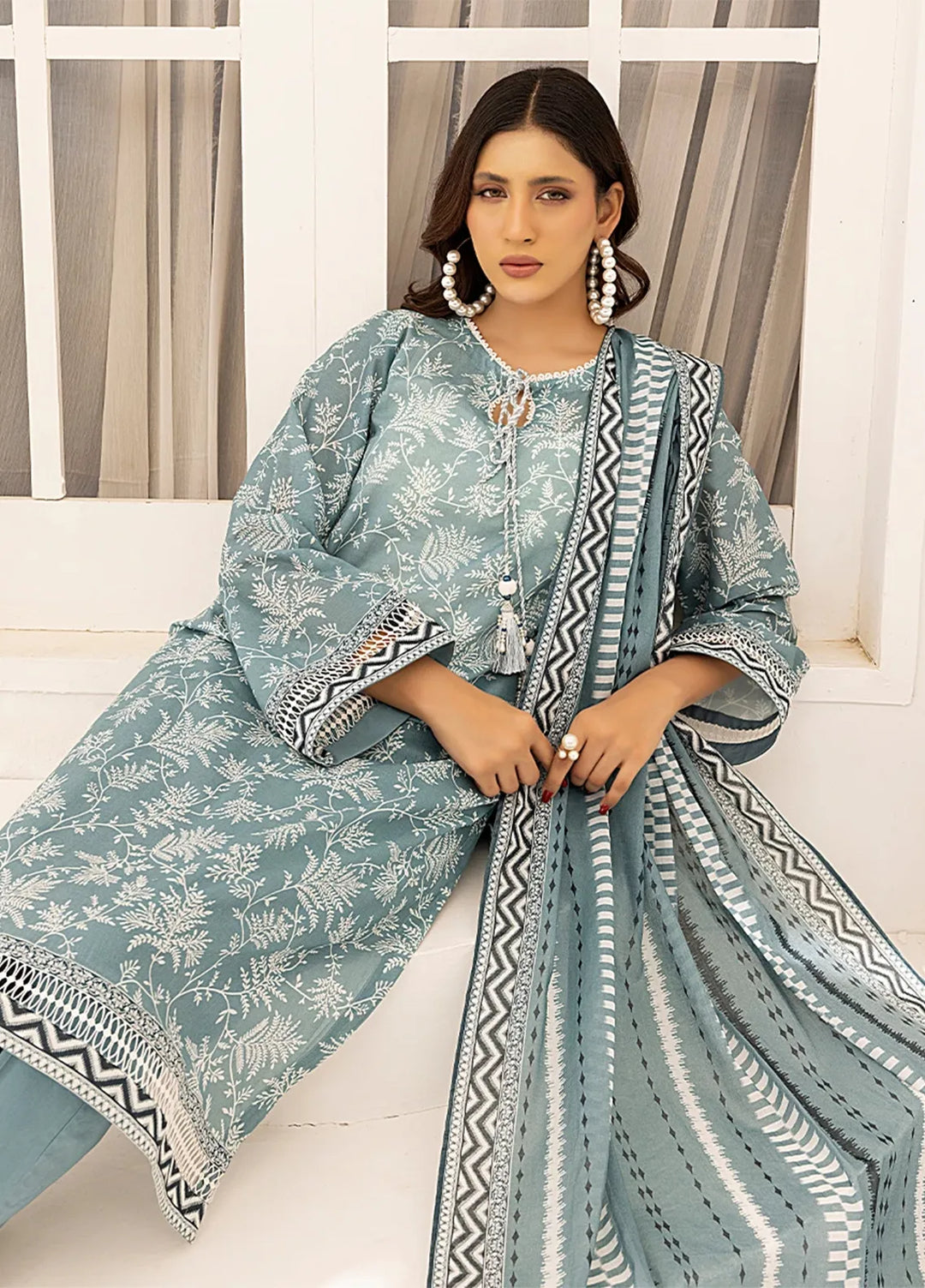 Salitex Printed Lawn Suits Unstitched 3 Piece SSW63UP075UT - Summer Collection