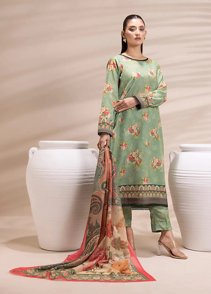 Salitex Printed Silk Lawn Suits Unstitched 3 Piece SUNS25ASI159UT - Summer Collection