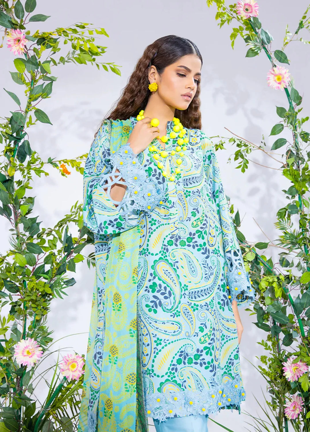 Salitex Printed Silk Lawn Suits Unstitched 3 Piece WUS3BS24SI13UT - Festive Collection