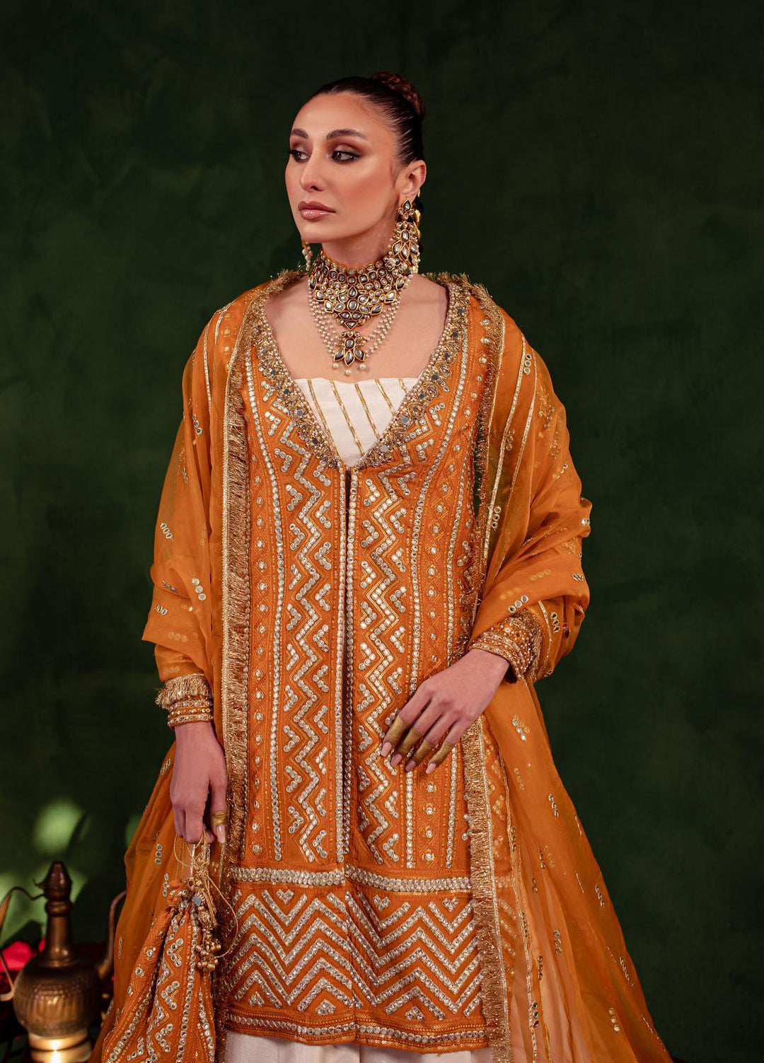 Maria Osama Khan Luxury Pret  Silk 3 Piece Dress MOK23SSF HIJR