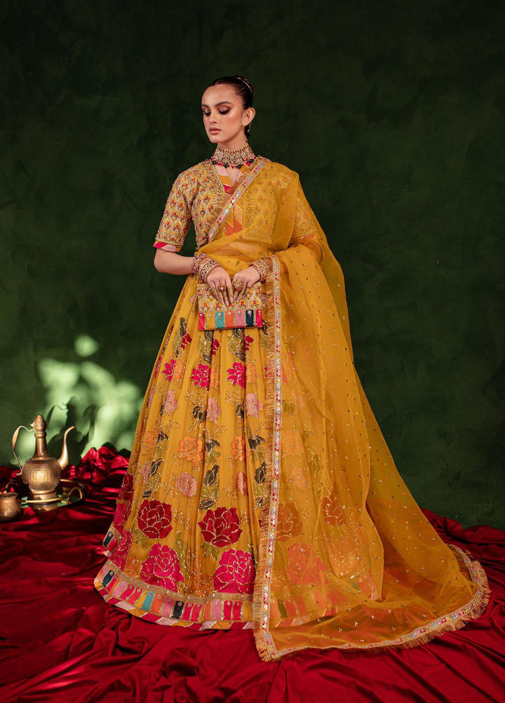 Maria Osama Khan Luxury Pret  Chiffon 3 Piece Dress MOK23SSF Chambeli