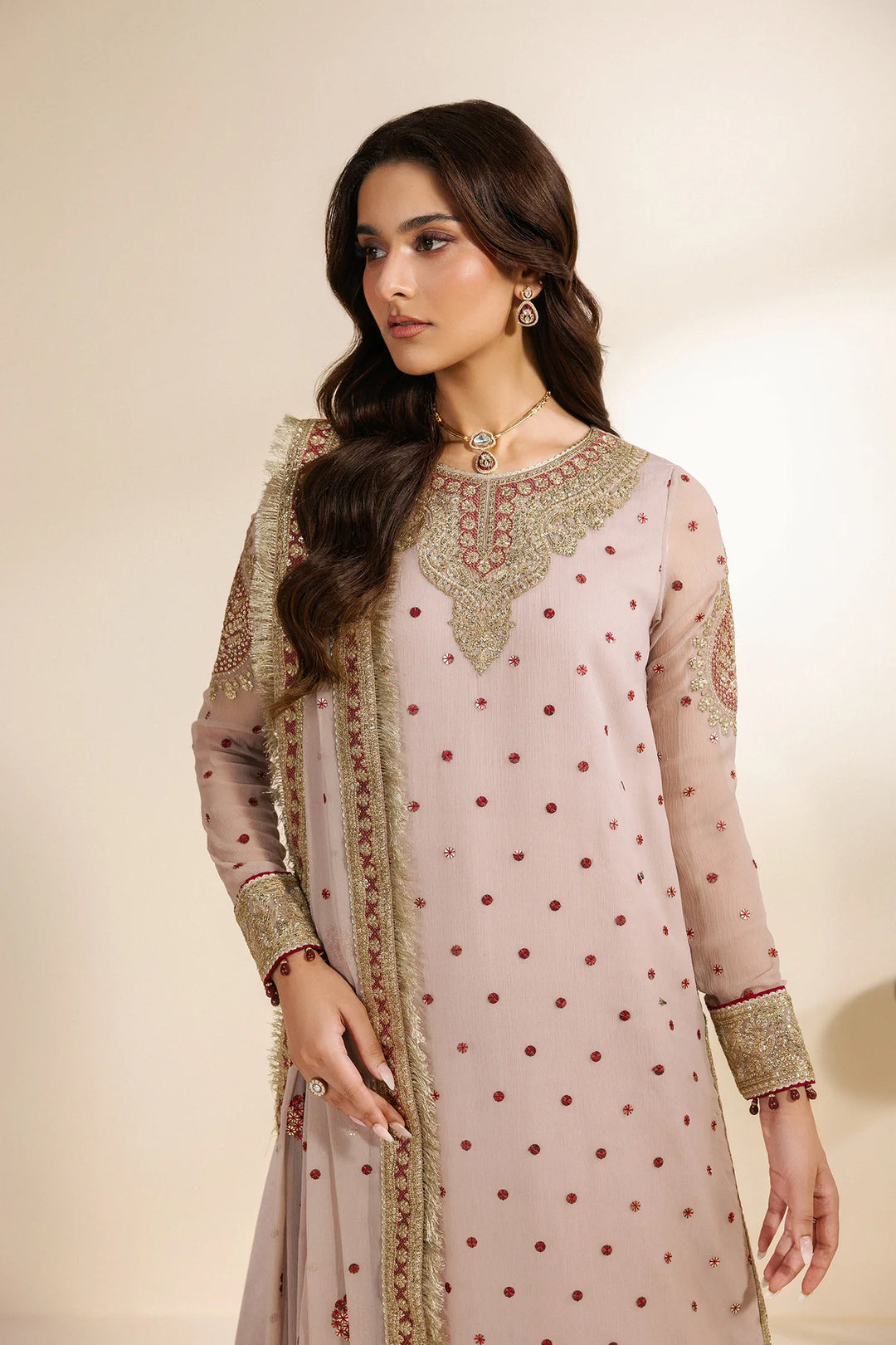 Meraki by Zarif Unstitched Embroidered Chiffon 3 Piece Suit ZR26UCM SAMA 06 - Festive Collection