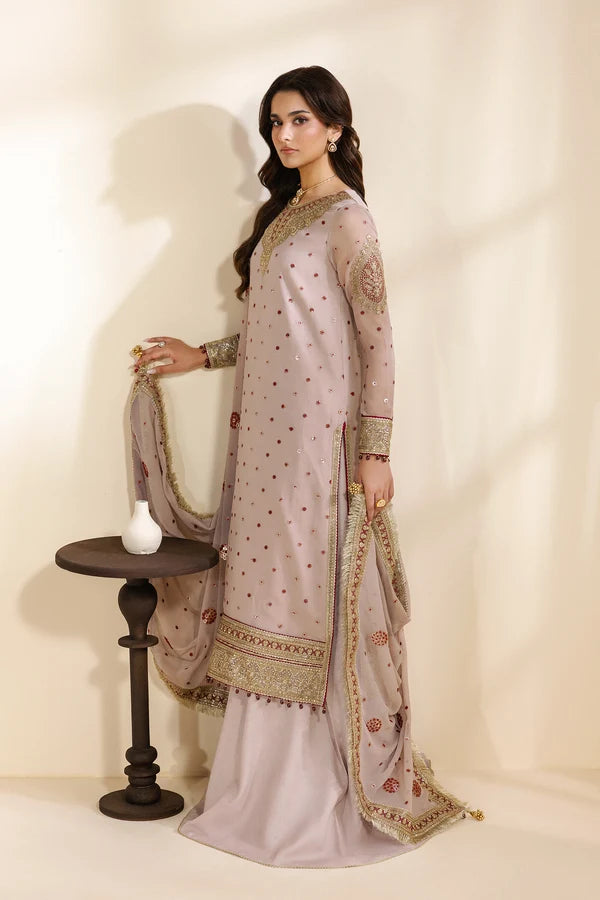 Meraki by Zarif Unstitched Embroidered Chiffon 3 Piece Suit ZR26UCM SAMA 06 - Festive Collection