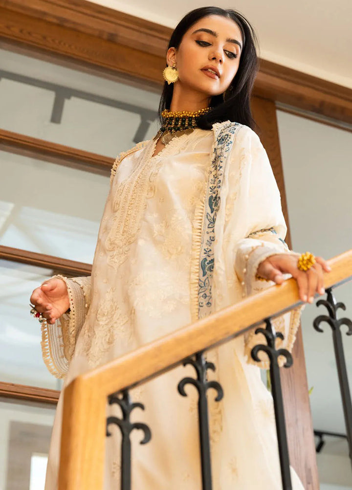 Samah By Aik Atelier Embroidered Lawn Suit Unstitched 3 Piece AIK24S Look-02 - Summer Collection