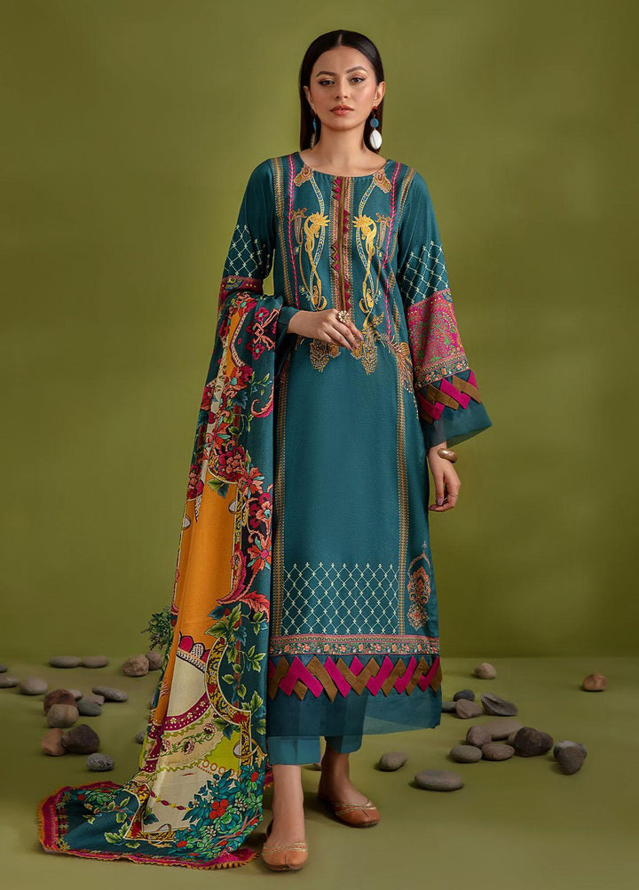 Sanam Saeed By Puri Fabrics Printed Woolen Suits Unstitched 3 Piece PFS22W 02 - Winter Collection