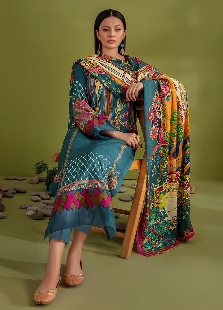 Sanam Saeed By Puri Fabrics Printed Woolen Suits Unstitched 3 Piece PFS22W 02 - Winter Collection