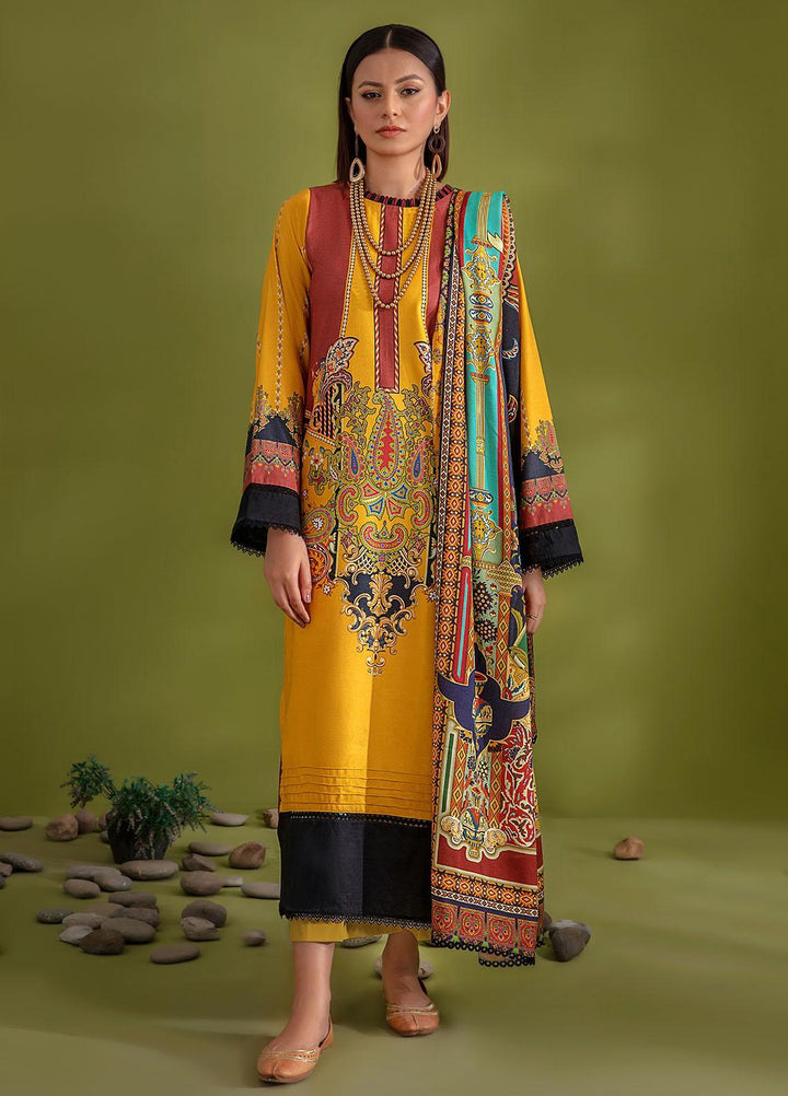Sanam Saeed By Puri Fabrics Printed Woolen Suits Unstitched 3 Piece PFS22W 04 - Winter Collection