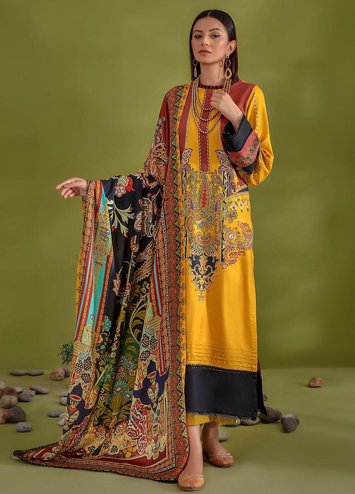 Sanam Saeed By Puri Fabrics Printed Woolen Suits Unstitched 3 Piece PFS22W 04 - Winter Collection