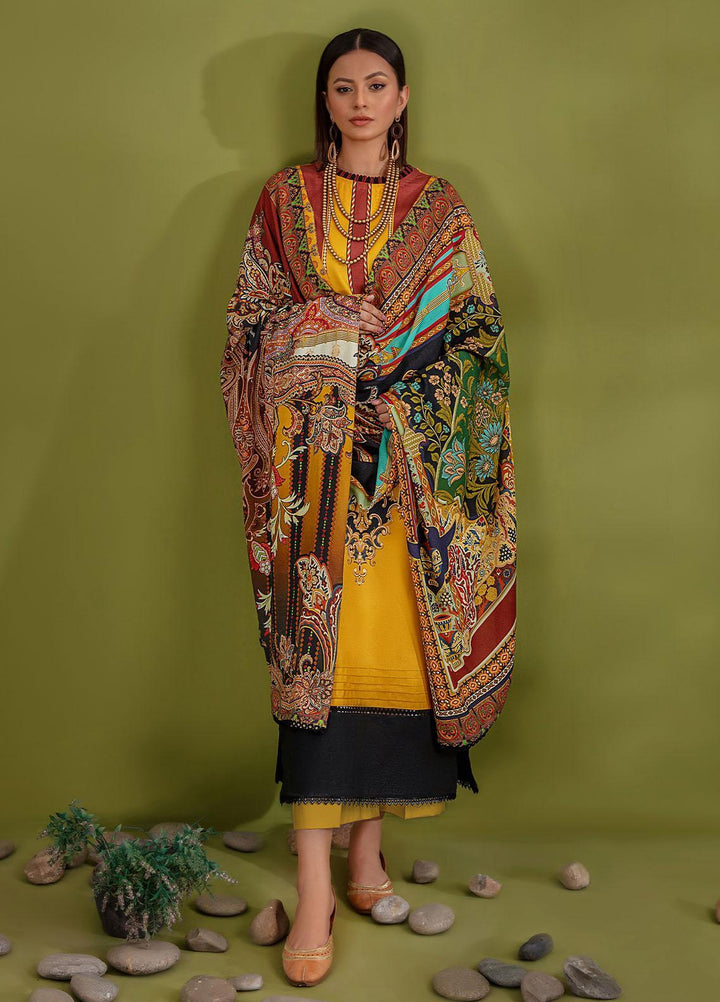 Sanam Saeed By Puri Fabrics Printed Woolen Suits Unstitched 3 Piece PFS22W 04 - Winter Collection