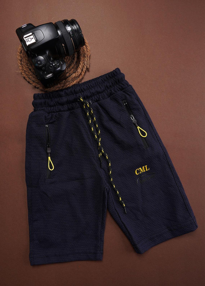 Sanaulla Exclusive Range Cotton Fancy Shorts for Boys -  348666 Dark Blue