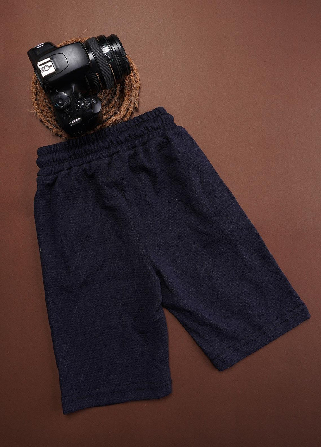 Sanaulla Exclusive Range Cotton Fancy Shorts for Boys -  348666 Dark Blue