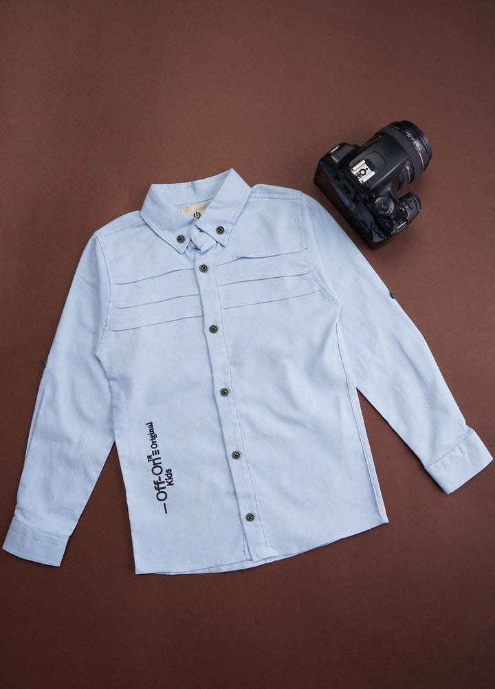 Sanaulla Exclusive Range Cotton Casual Shirts for Boys -  78 Light Blue