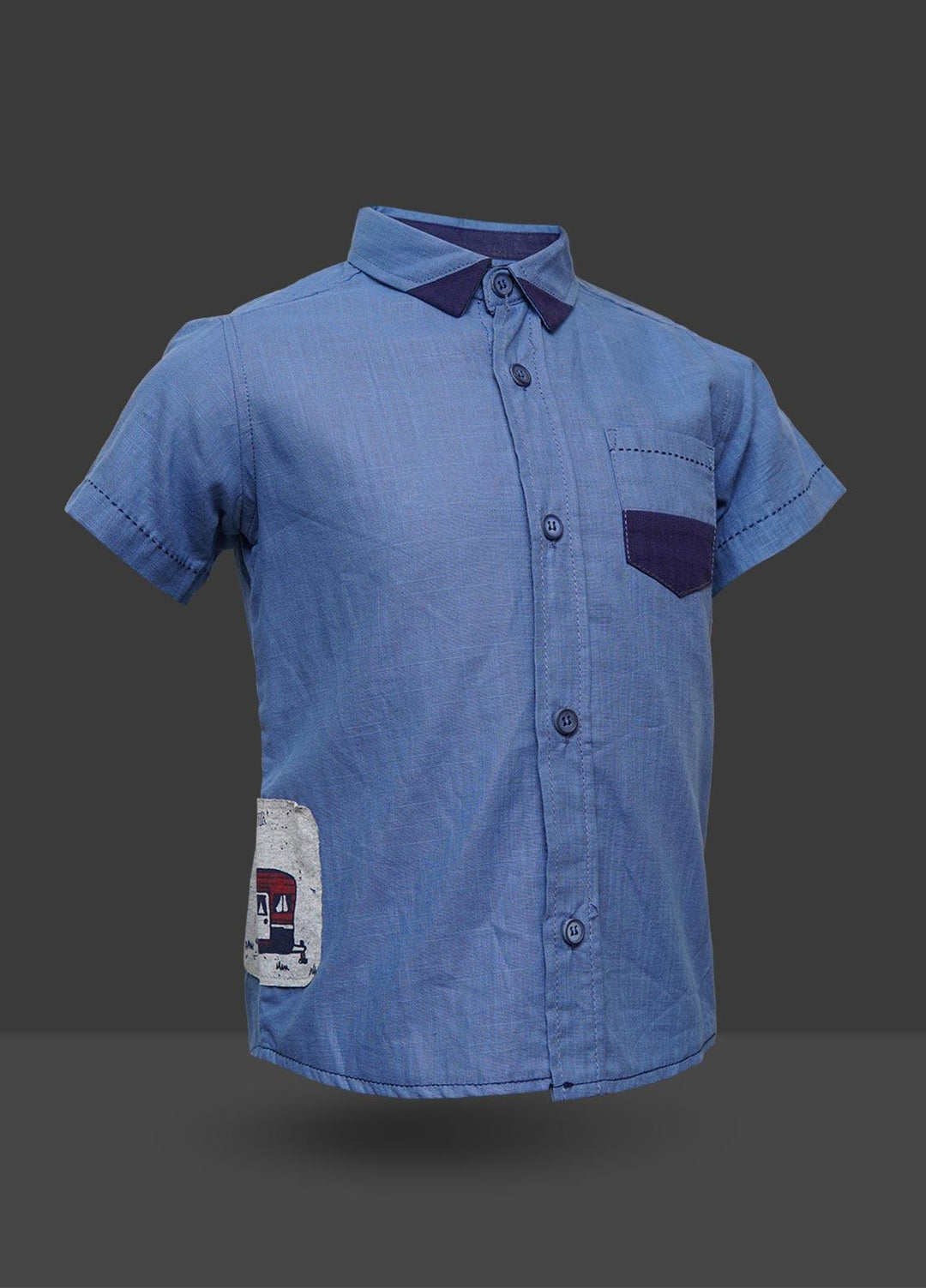 Sanaulla Exclusive Range  Fancy Shirts for Boys -  882 L Blue