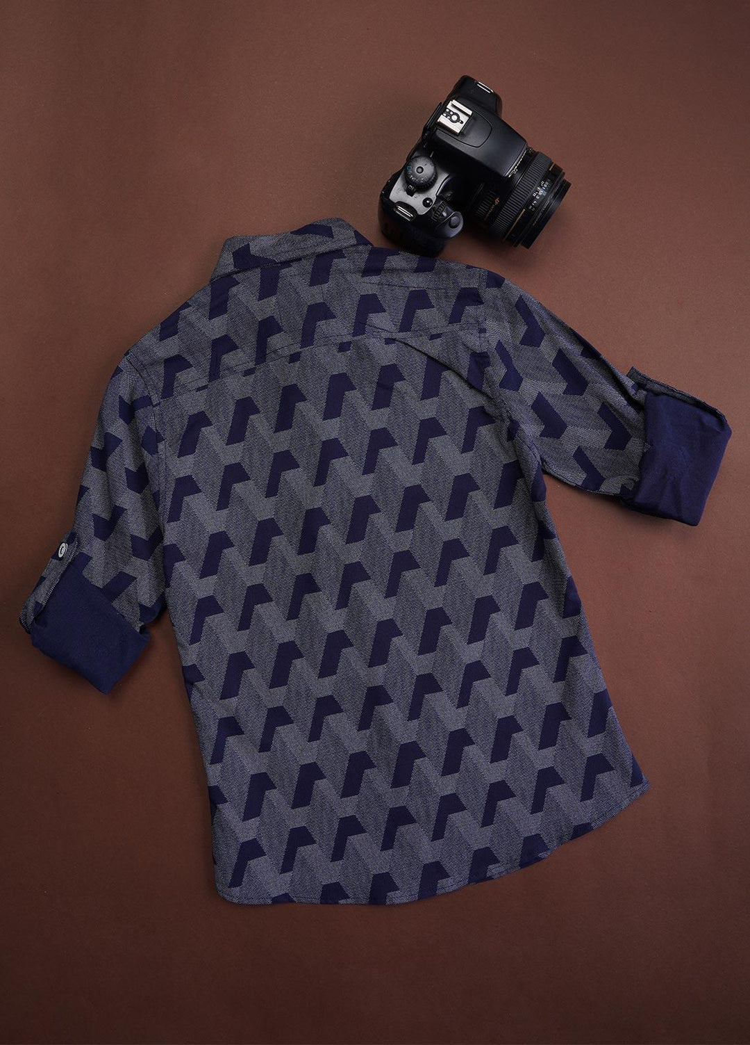 Sanaulla Exclusive Range Cotton Casual Shirts for Boys -  95 Dark Blue