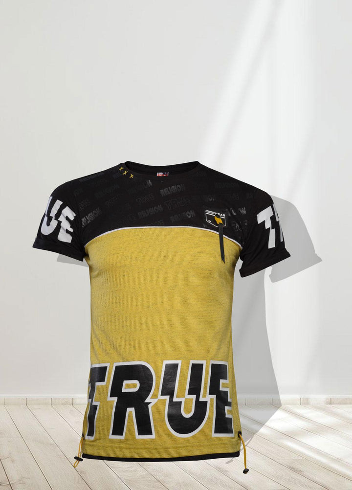 Sanaulla Exclusive Range   T-Shirts for Boys -  D-2301 Yellow