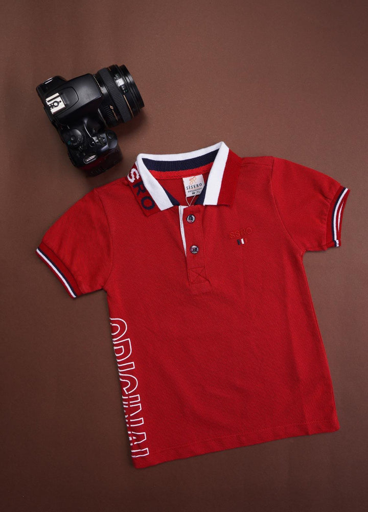 Sanaulla Exclusive Range Cotton Casual T-Shirts for Boys -  92 Red
