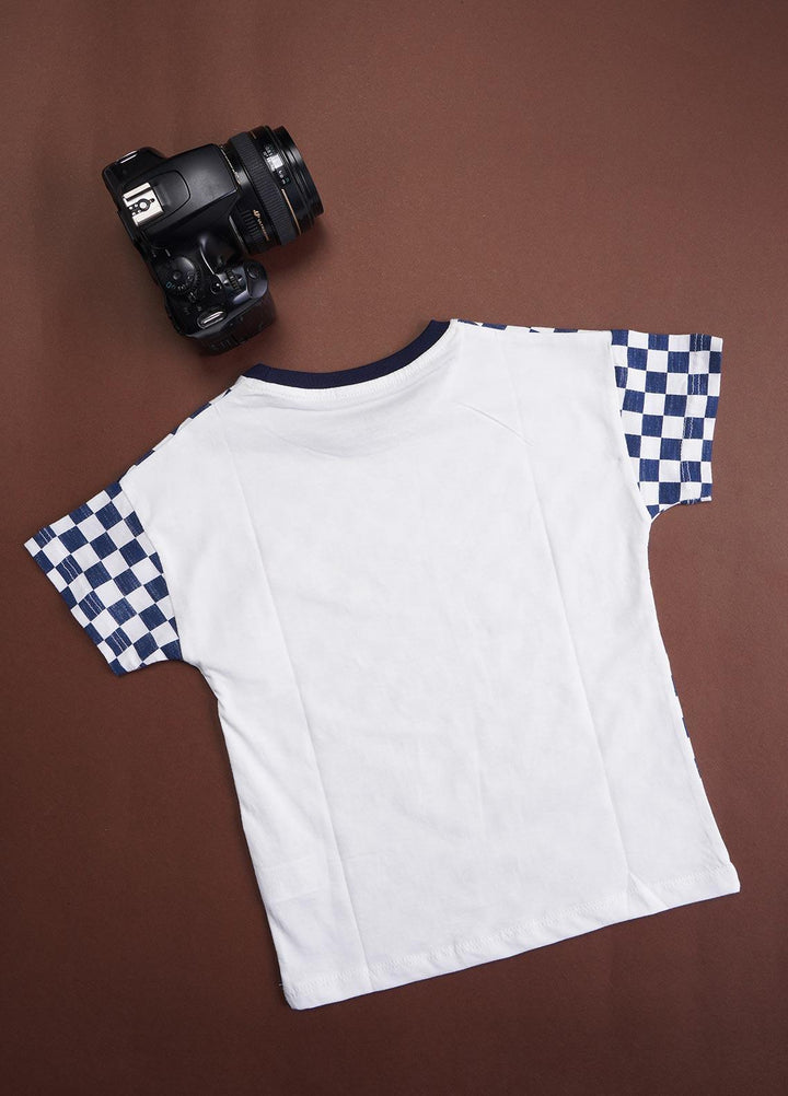 Sanaulla Exclusive Range Cotton Casual T-Shirts for Boys -  7560-2 Dark Blue