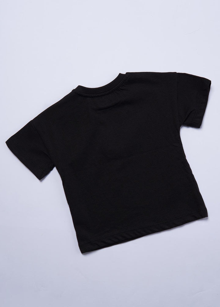 Sanaulla Exclusive Range Cotton Casual T-Shirts for Boys -  2032 Black