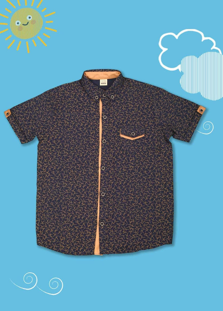 Sanaulla Exclusive Range Cotton Casual Shirts for Boys -  1010 Blue