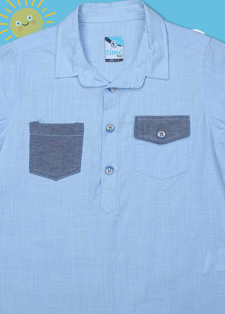 Sanaulla Exclusive Range Cotton Casual Shirts for Boys -  D-803 Red