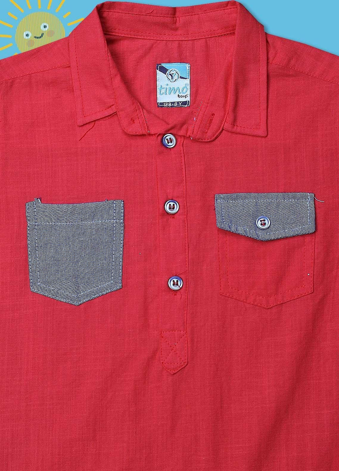 Sanaulla Exclusive Range Cotton Casual Boys Shirts -  D-803 White