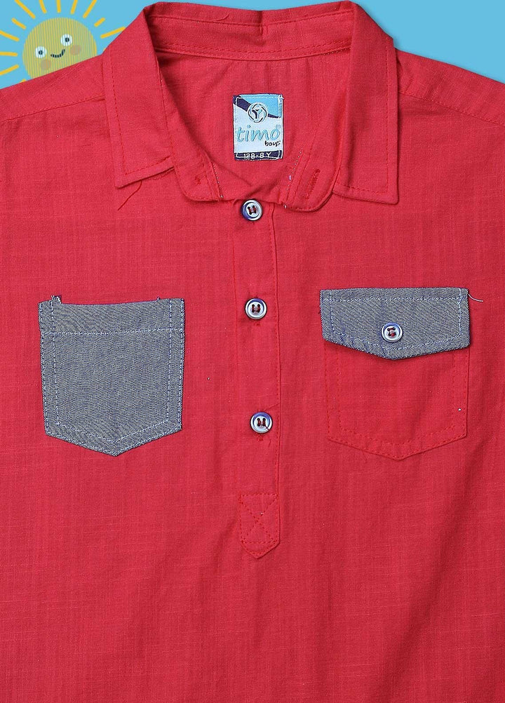 Sanaulla Exclusive Range Cotton Casual Boys Shirts -  D-803 White