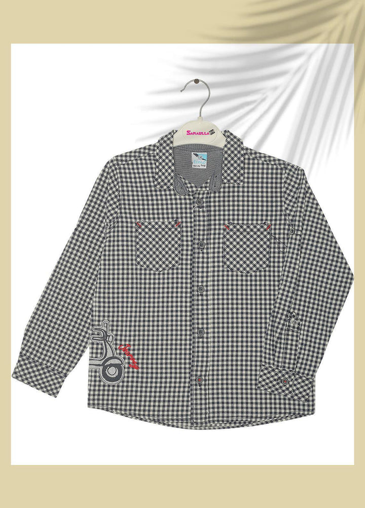 Sanaulla Exclusive Range  Fancy Boys Shirts -  SU22BS 119829 Grey