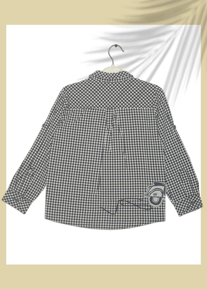 Sanaulla Exclusive Range  Fancy Boys Shirts -  SU22BS 119829 Grey