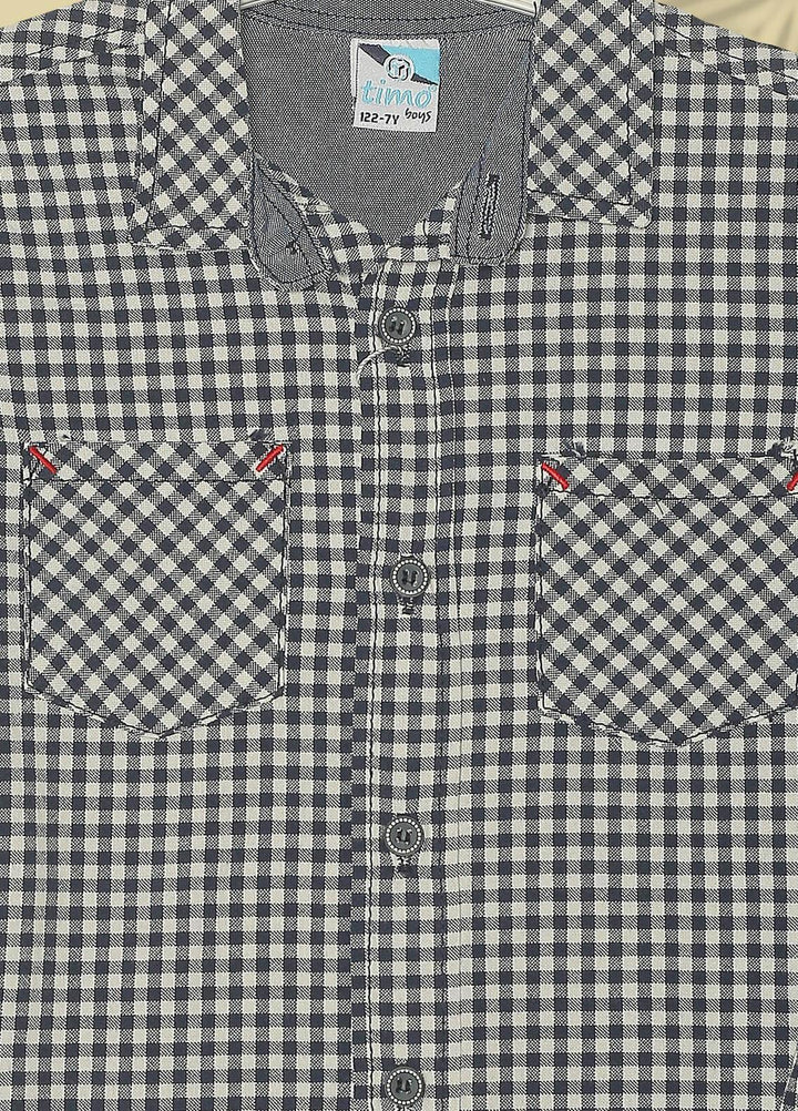 Sanaulla Exclusive Range  Fancy Boys Shirts -  SU22BS 119829 Grey