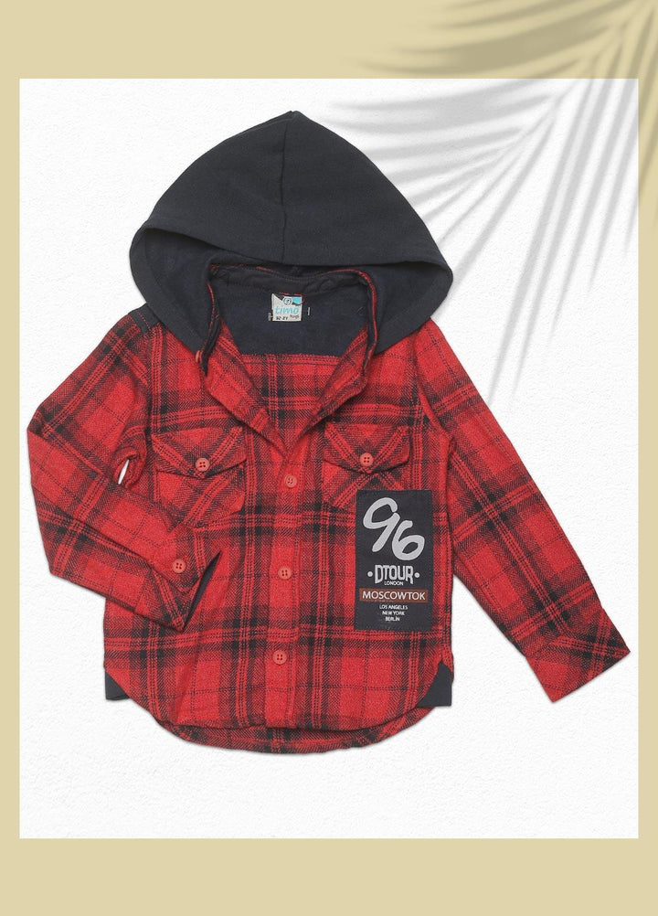Sanaulla Exclusive Range  Fancy Shirts for Boys -  SU22BS 119797 Red