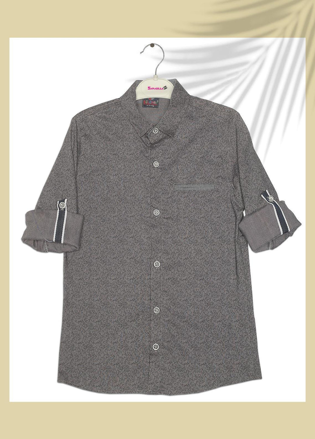 Sanaulla Exclusive Range  Fancy Shirts for Boys -  SU22BS 343055 Dark Grey