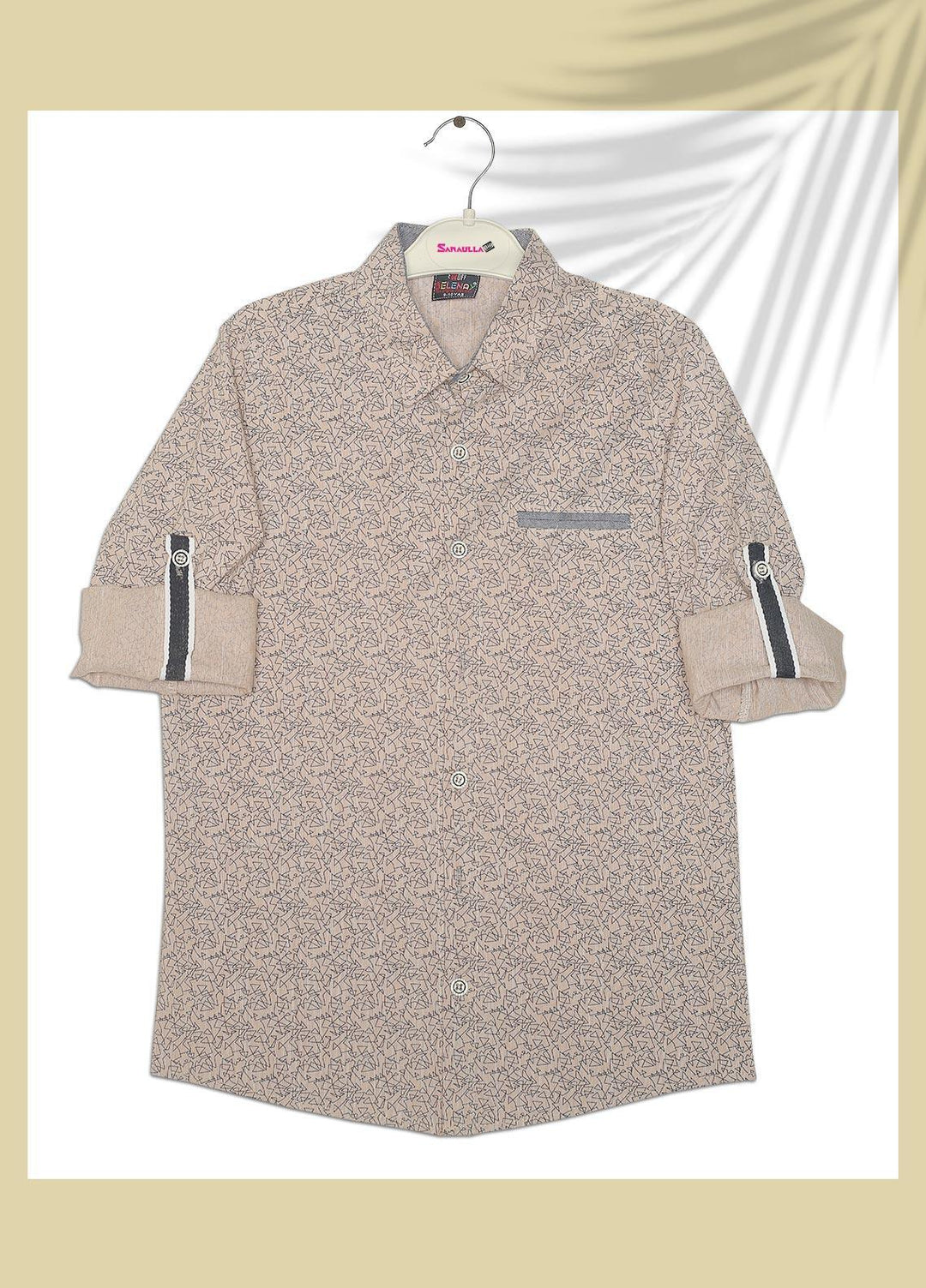 Sanaulla Exclusive Range  Fancy Shirts for Boys -  SU22BS 343051 Beige