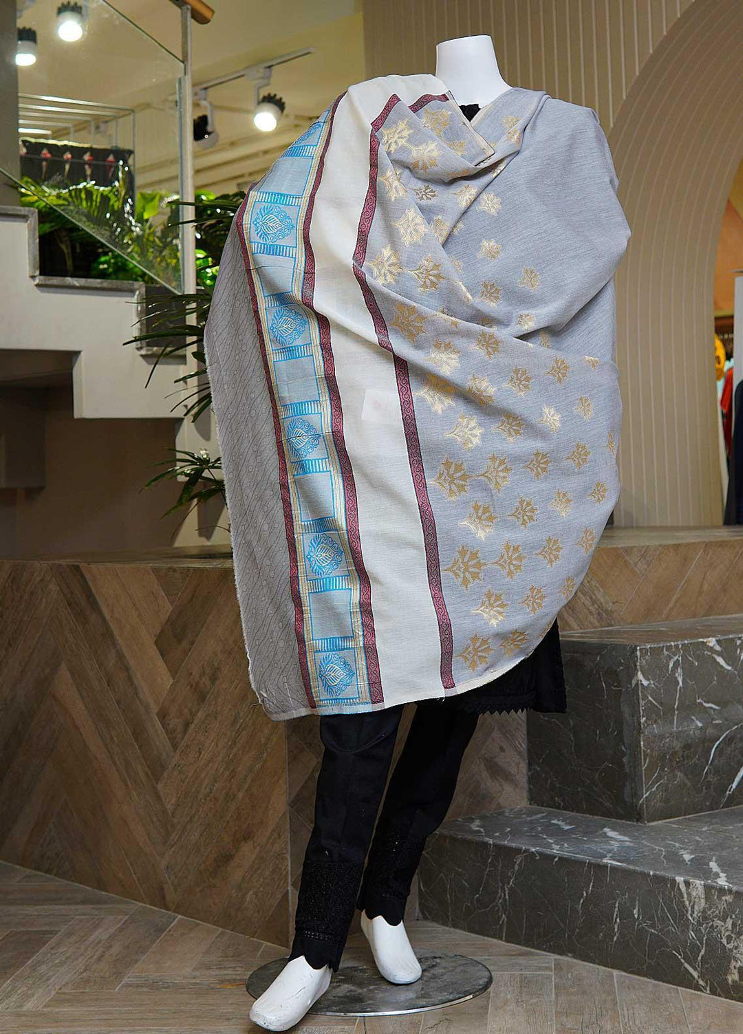 Sanaulla Exclusive Range  Cotton Embroidered Chaddar D-11 Multi2 - Cotton Multani Chaddars