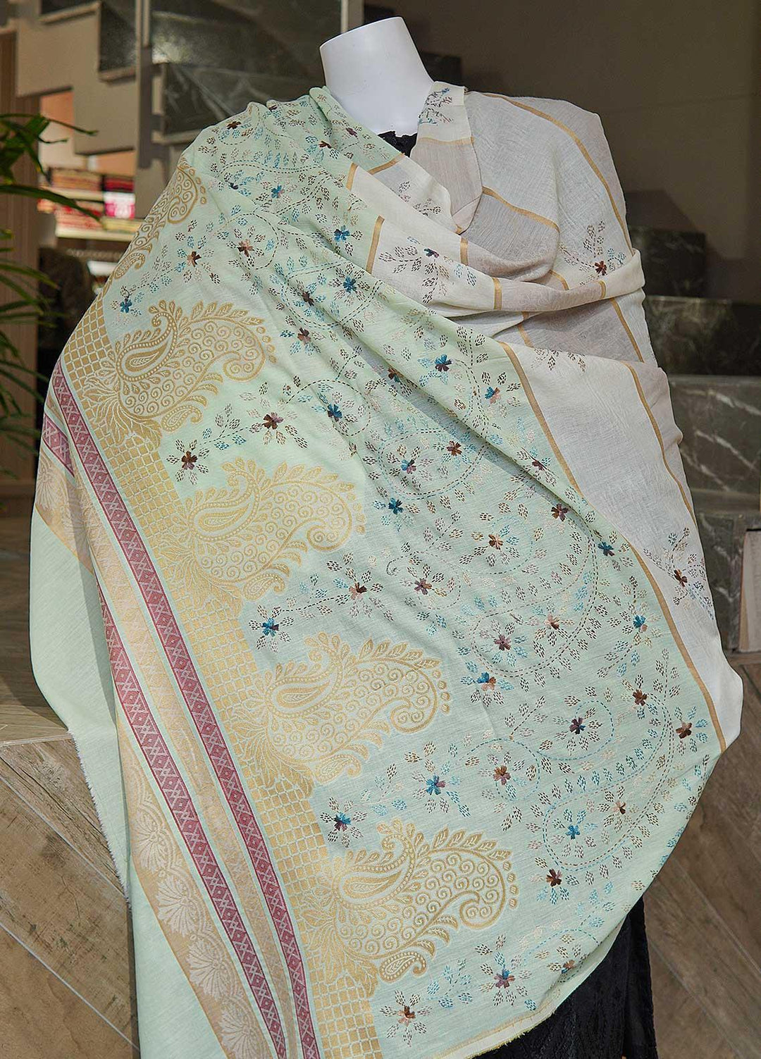 Sanaulla Exclusive Range  Cotton Embroidered Chaddar D-03 Multi6 - Cotton Multani Chaddars