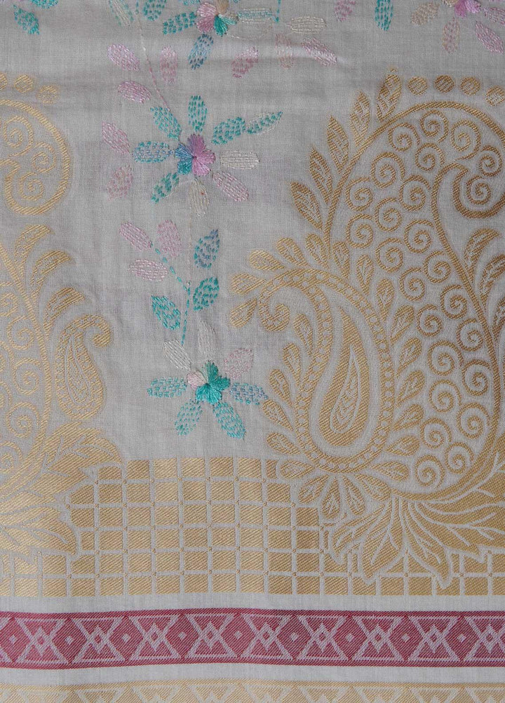 Sanaulla Exclusive Range  Cotton Embroidered Chaddar D-03 Multi8 - Cotton Multani Chaddars