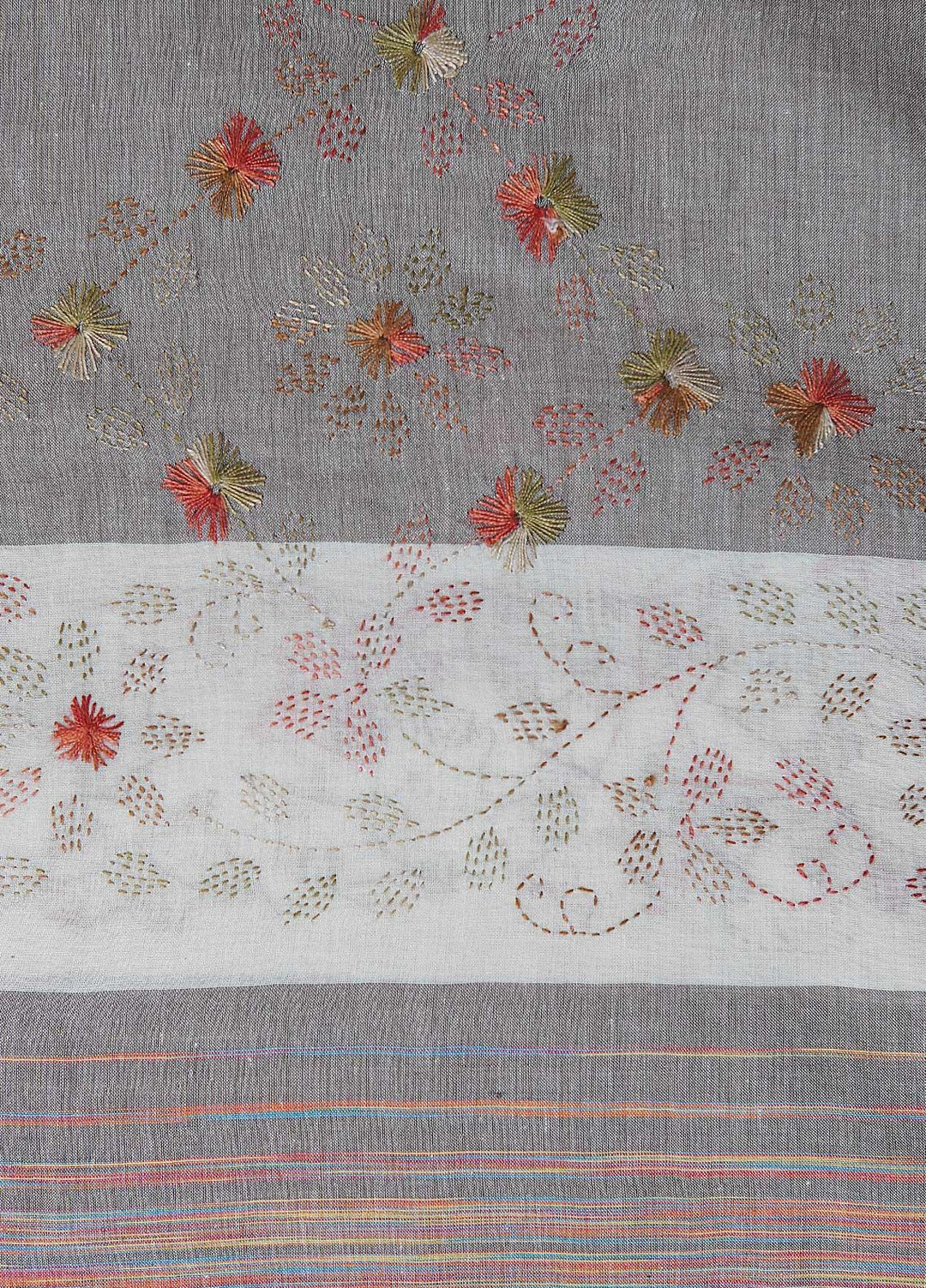 Sanaulla Exclusive Range  Cotton Embroidered Chaddar D-07 Multi11 - Cotton Multani Chaddars