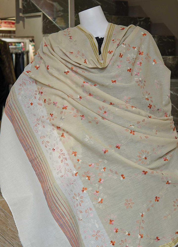 Sanaulla Exclusive Range  Cotton Embroidered Chaddar D-06 Multi7 - Cotton Multani Chaddars