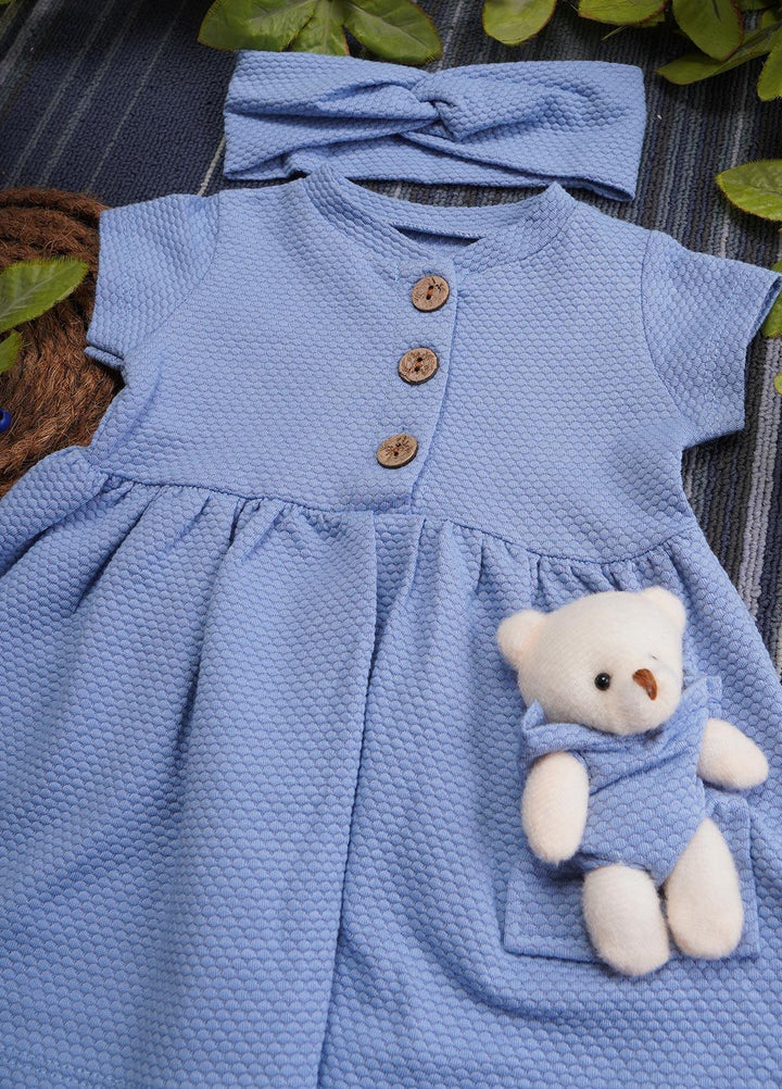 Sanaulla Exclusive Range  Fancy Frocks for Girls -  0039 Blue
