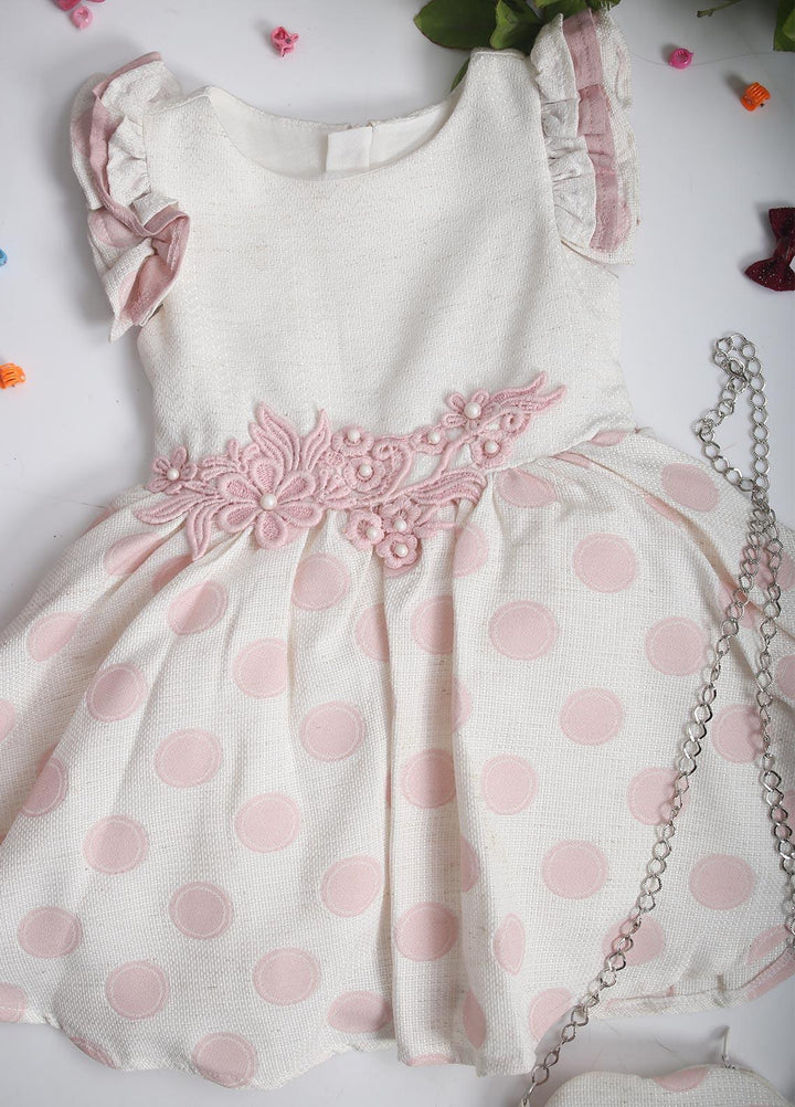 Sanaulla Exclusive Range  Fancy Girls Frocks -  4096 Pink