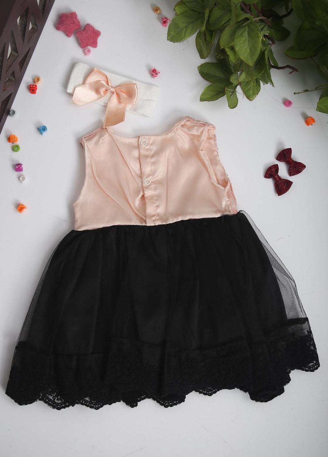Sanaulla Exclusive Range  Fancy Girls Frocks -  171 Black