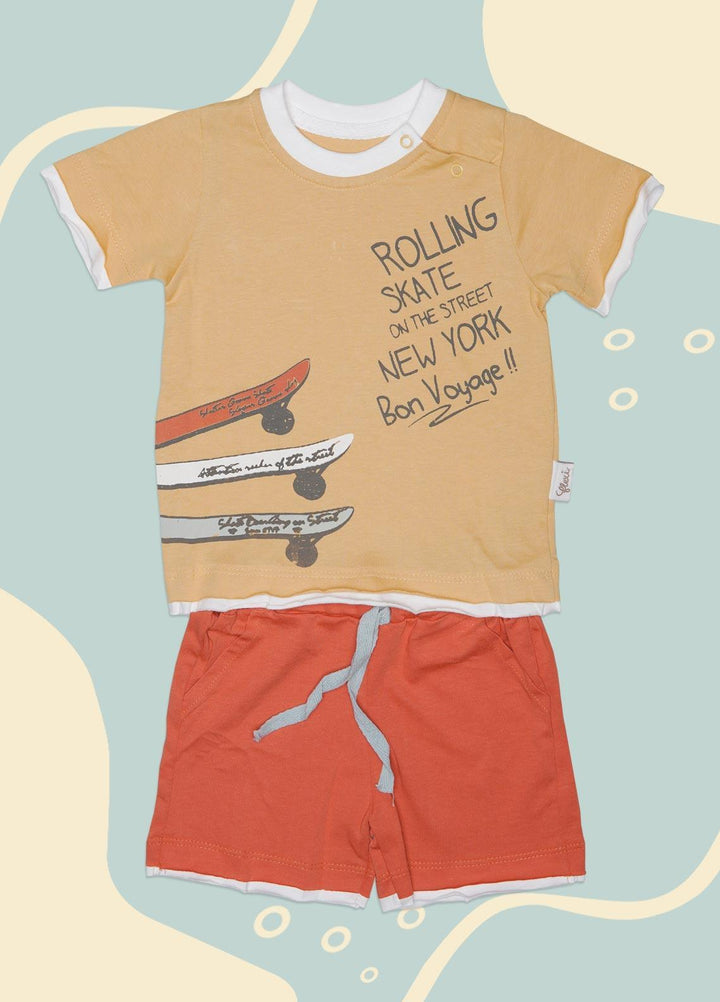 Sanaulla Exclusive Range Cotton Fancy Boys Suits -  216146 Yellow