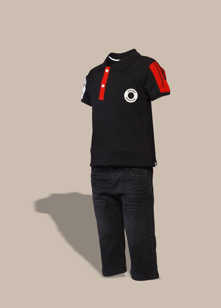 Sanaulla Exclusive Range  Fancy Boys Suit -  350699 Black