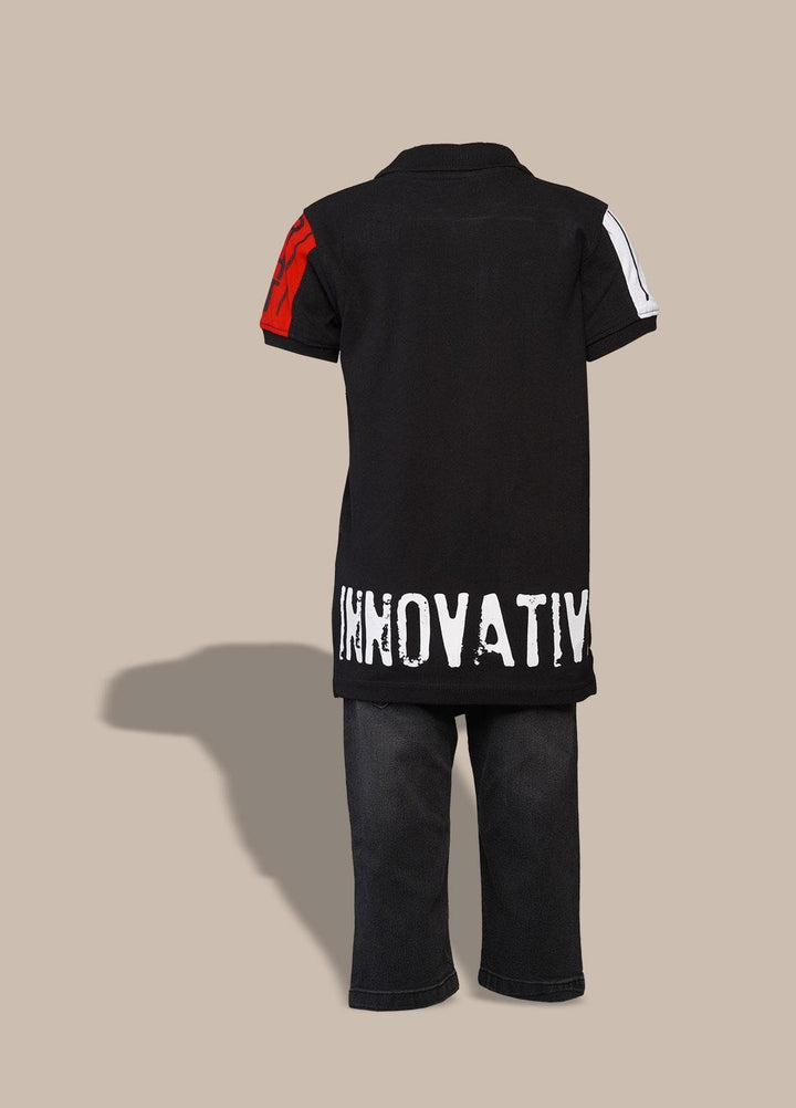 Sanaulla Exclusive Range  Fancy Boys Suit -  350699 Black