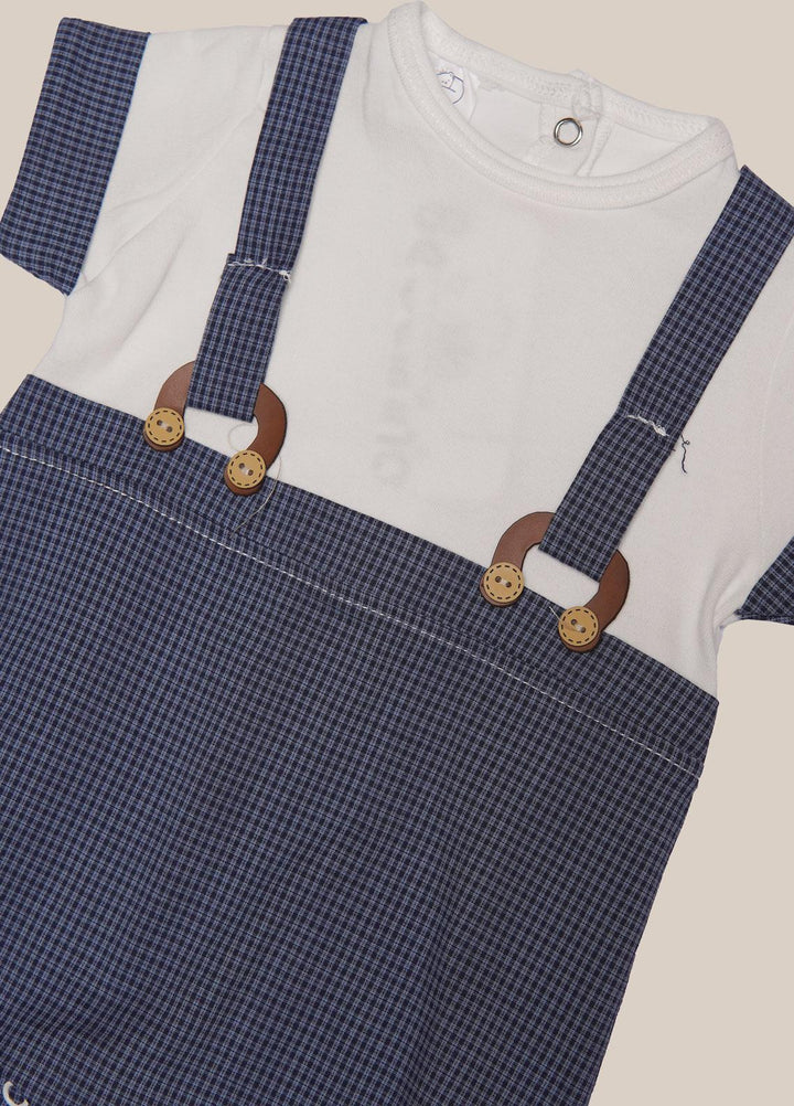 Sanaulla Exclusive Range  Fancy Romper for Boys -  63491 Blue